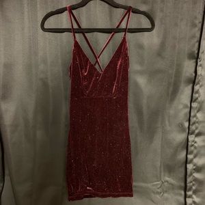 Burgundy sparkly dress